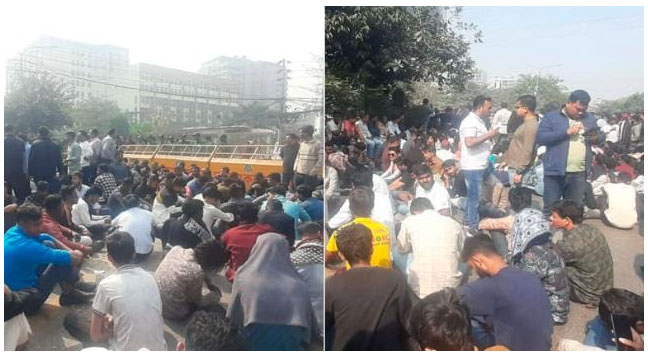 নির্বাচন কমিশন কার্যালয় সম্মুখে ছাত্রদলের অবস্থান কর্মসূচি